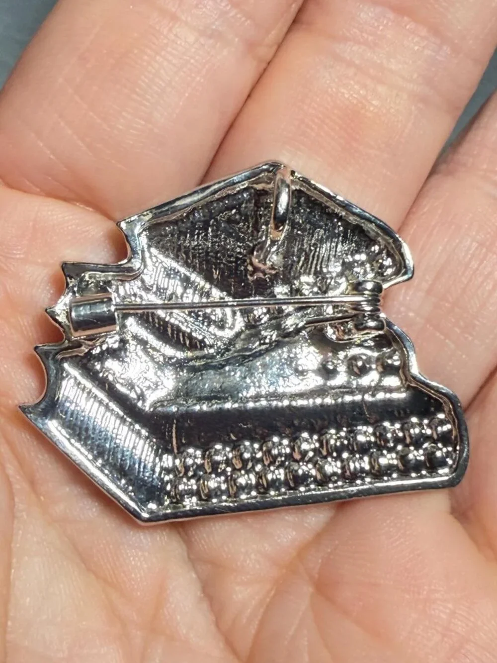 Book Lover Brooch Set Rhinestone I Love Books Stack Pendant Teacher